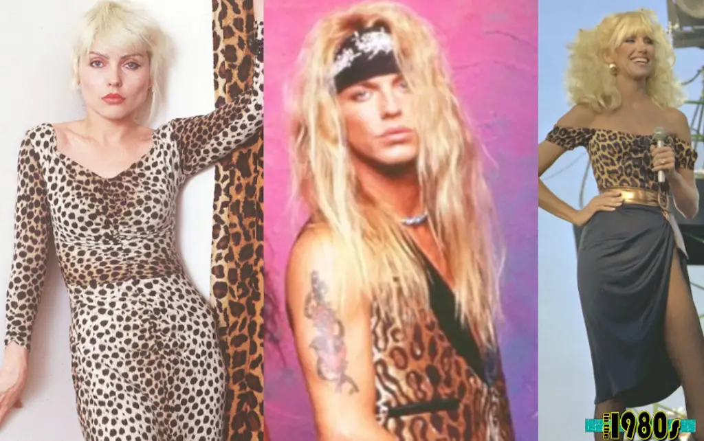 Animal prints were huge in 80s outfits.
